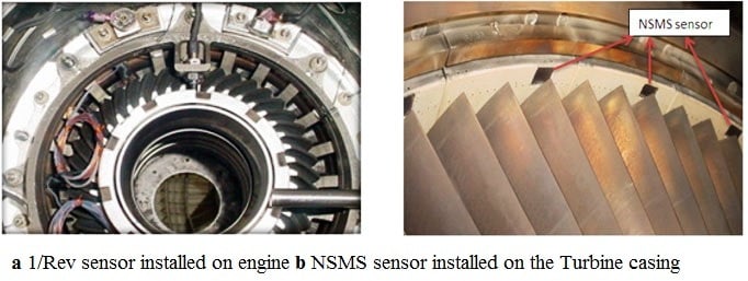 a 1-Rev sensor installed on engine b NSMS sensor installed on the Turbine casing.jpg