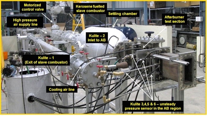 Afterburner test facility for generating screech with frequency 2000 Hz.jpg