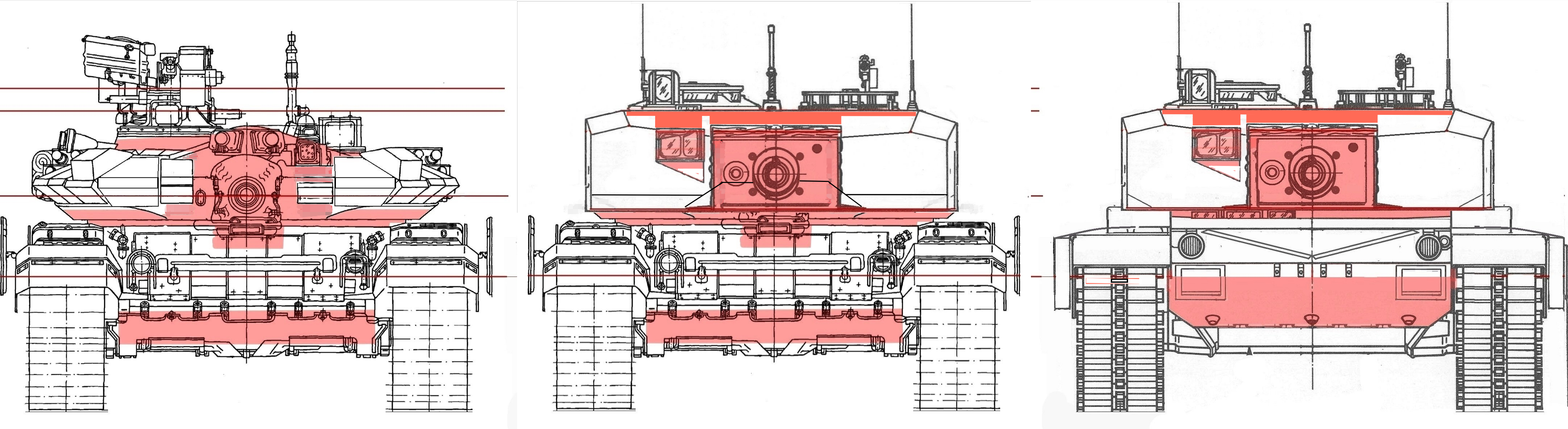 Arjun vs T-90 armour thickness.png