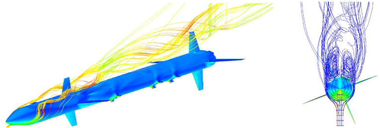 Flow features around the supersonic BVR missile.png