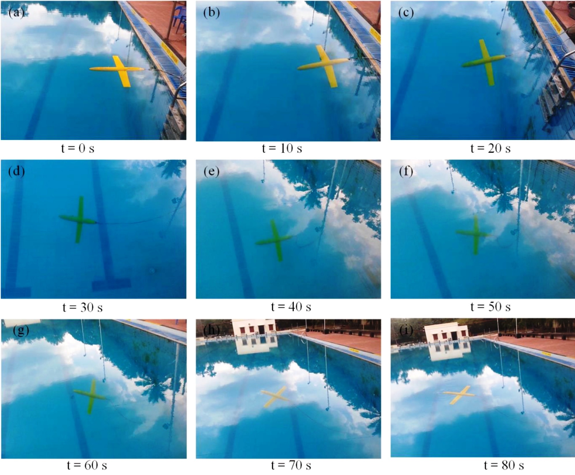 Images of glider test in swimming pool. .jpg