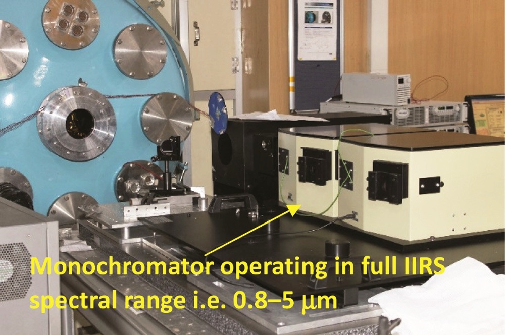 Spectral characterization set-up with payload inside the thermo-vacuum chamber..jpg