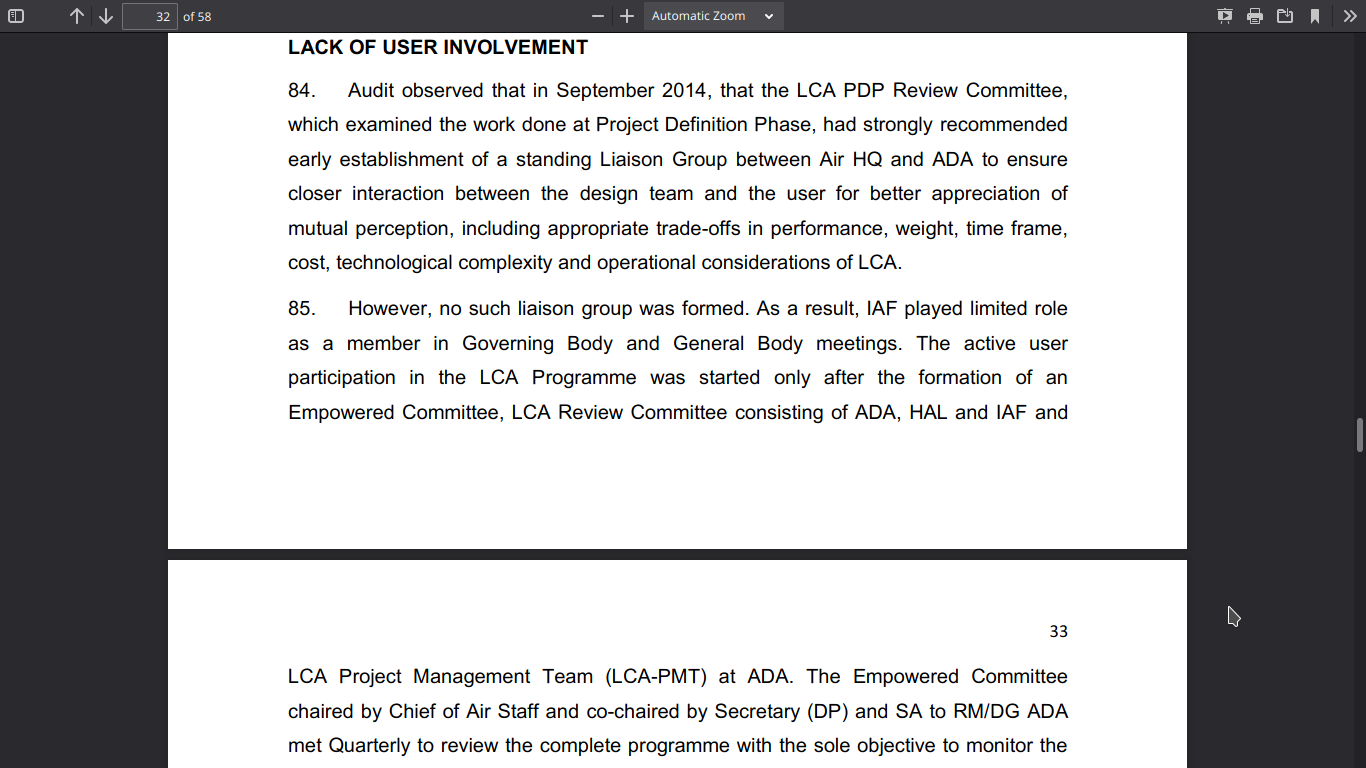 Tejas IAF-ADA (non)cooperation PSC report 1.png