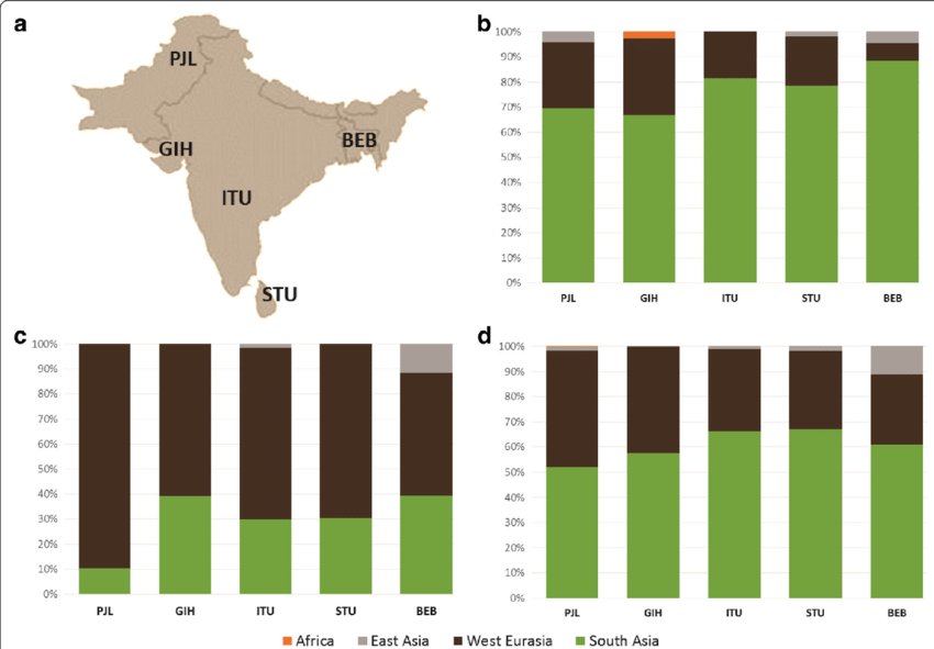 The-ancestry-of-South-Asian-1KGP-populations-according-to-different-molecular-markers-.png