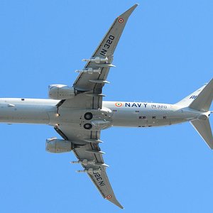 Indian Navy's P-8I Neptune armed with AGM-84 Harpoons