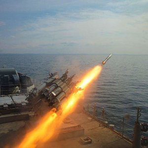Indian Navy Talwar Class Fires RBU-6000 Rocket