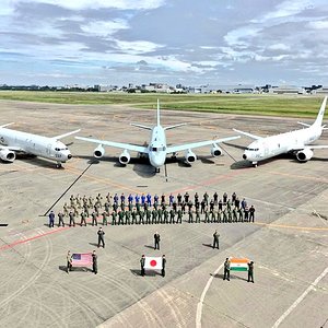 Indian Navy P-8I Neptune,with US P-8A Poseidon, Japanese Kawasaki P-1