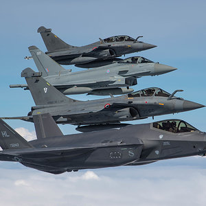 F-35A, two Dassault Rafales and a Royal Air Force Eurofighter typhoon.
