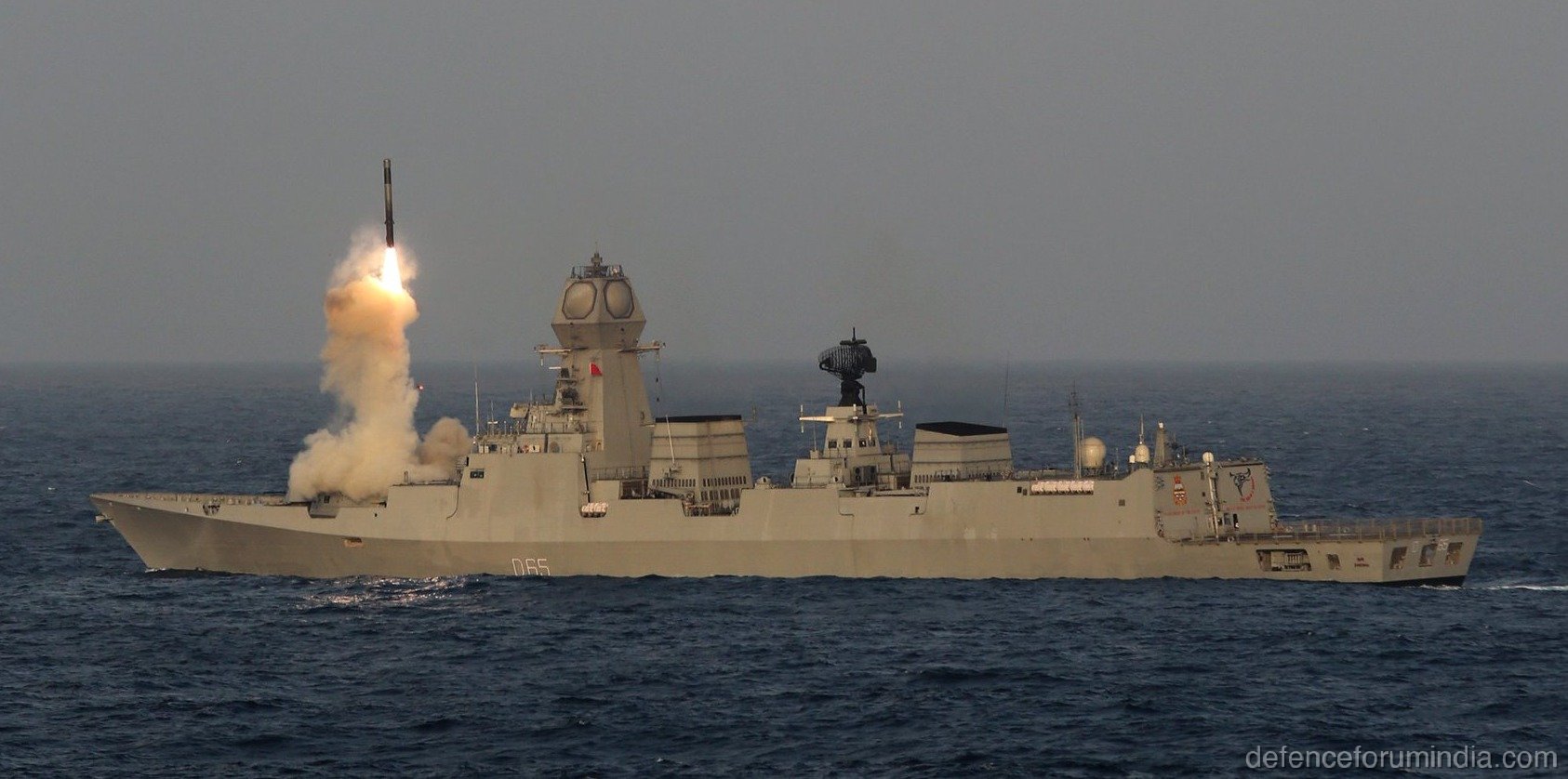 Indian Navy BrahMos fired from INS Chennai
