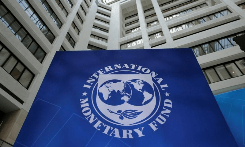 The International Monetary Fund logo is seen during the IMF/World Bank spring meetings in Washington, US. — Reuters/File