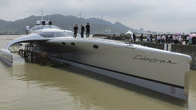 a yacht going astray in china