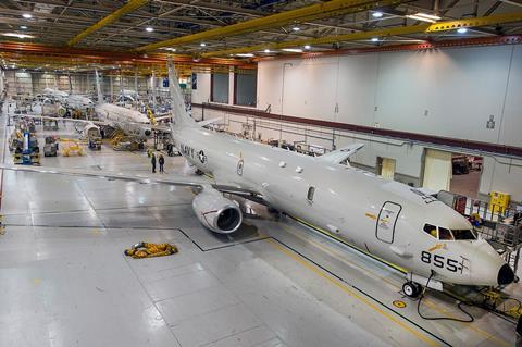 P-8 on production line