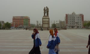 The city of Hotan in Xinjiang in 2010