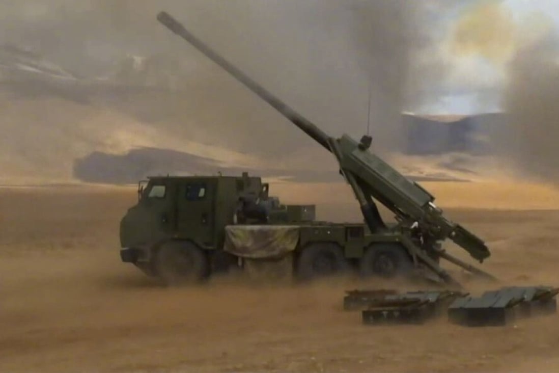 The PLA’s PCL-181 advanced vehicle-mounted howitzer weighs about 20 tonnes. Photo: Handout
