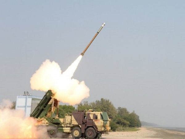 The Guided Pinaka weapons system being tested in Chandipur, Odisha.