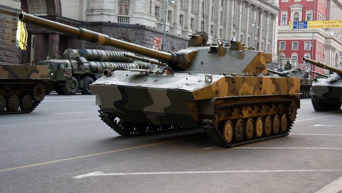 Representational image. A file photo of light Sprut-SDM1 tank in Moscow. | Photo: Commons