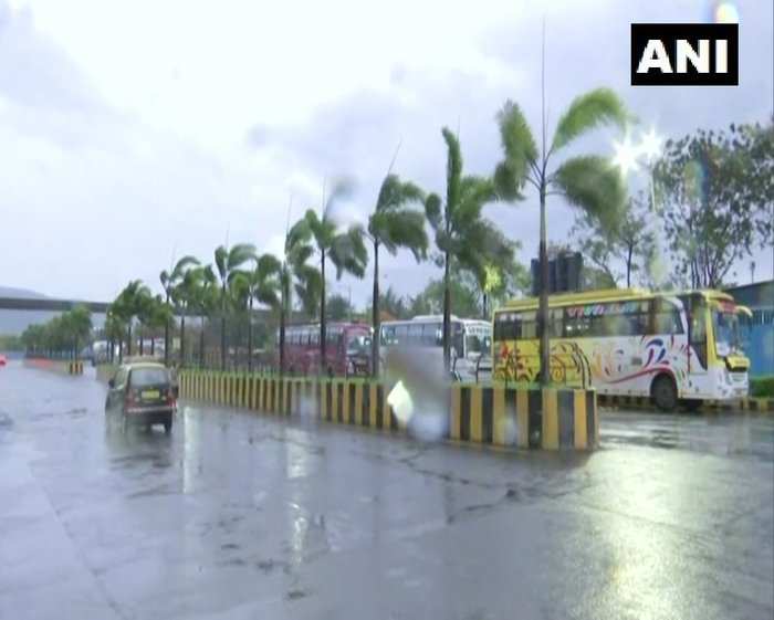 Light spell of rain and gusty winds seen in in view of Cyclone Tauktae; early morning pictures from Wadala area of Mumbai. (ANI)