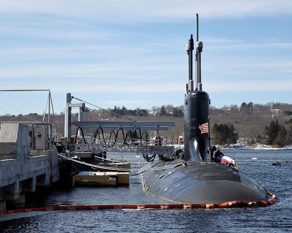 A Virginia-class submarine in Groton, Conn., in 2018. Jonathan Toebbe’s expertise includes the design of nuclear reactors that power submarines.
